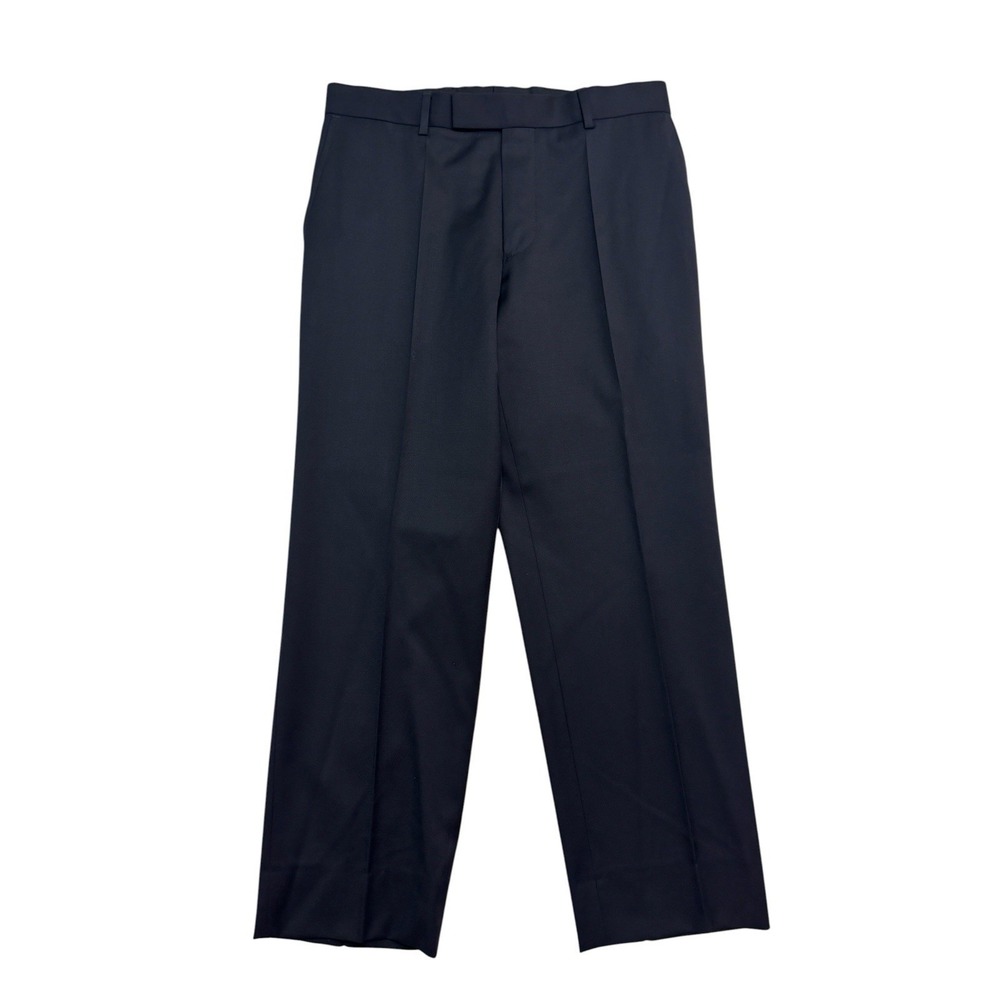 Hugo Boss 33x29 Black James Brown US Dress Suit Pants Trousers Single Pleat Wool
